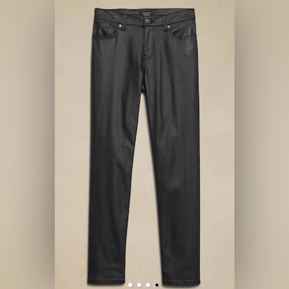 Banana Republic Factory NWT skinny mid rise black coated jeans, 8P